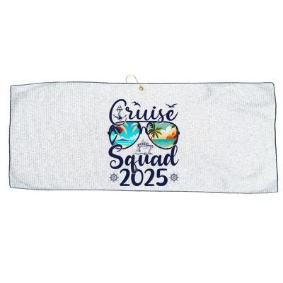 Cruise Squad 2025 Family Group Matching Summer Vacation Large Microfiber Waffle Golf Towel