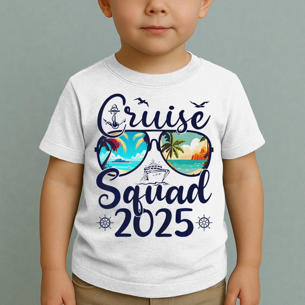 Cruise Squad 2025 Family Group Matching Summer Vacation Toddler T-Shirt