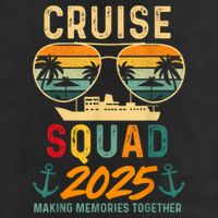 Cruise Squad 2025 Family Vacation Matching Group Summer 7 Panel Mesh Trucker Snapback Hat