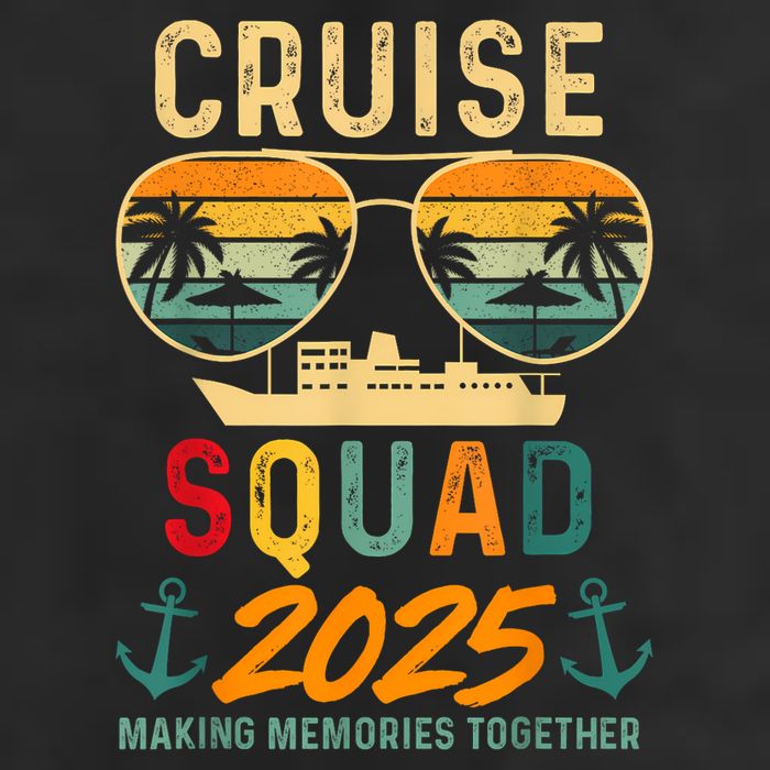 Cruise Squad 2025 Family Vacation Matching Group Summer 7 Panel Mesh Trucker Snapback Hat