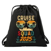 Cruise Squad 2025 Family Vacation Matching Group Summer Drawstring Bag