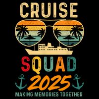 Cruise Squad 2025 Family Vacation Matching Group Summer Drawstring Bag