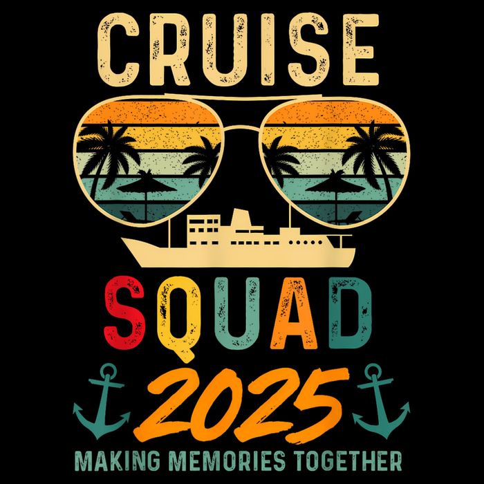 Cruise Squad 2025 Family Vacation Matching Group Summer Drawstring Bag