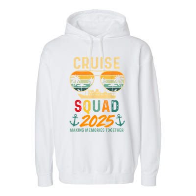 Cruise Squad 2025 Family Vacation Matching Group Summer Garment-Dyed Fleece Hoodie