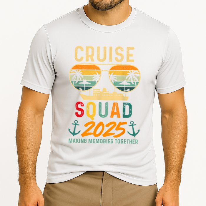 Cruise Squad 2025 Family Vacation Matching Group Summer Cooling Performance Crew T-Shirt