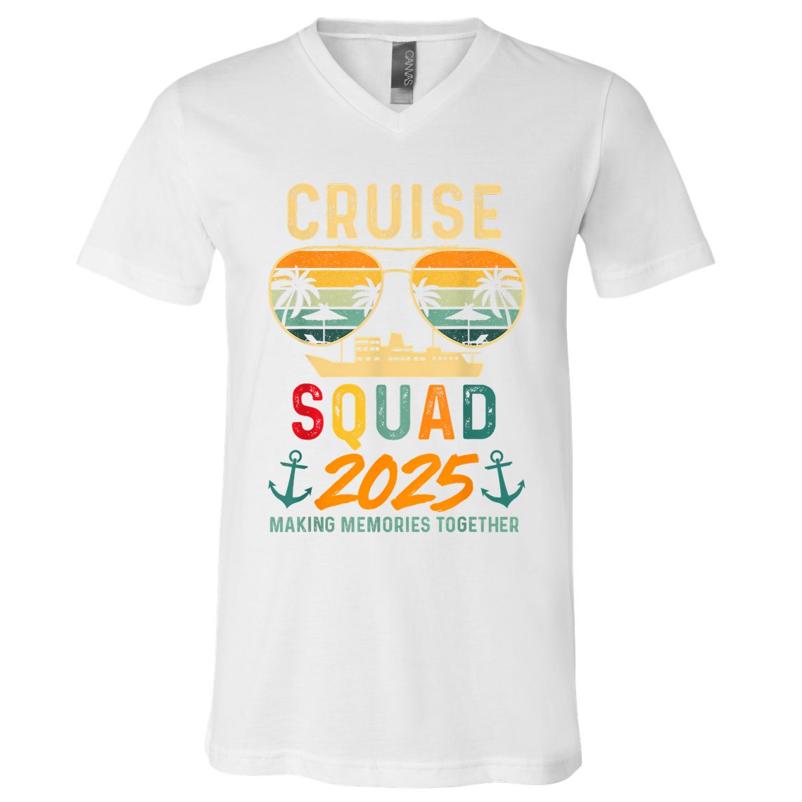 Cruise Squad 2025 Family Vacation Matching Group Summer V-Neck T-Shirt