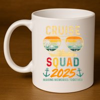 Cruise Squad 2025 Family Vacation Matching Group Summer 11oz C Handle Ceramic Mug