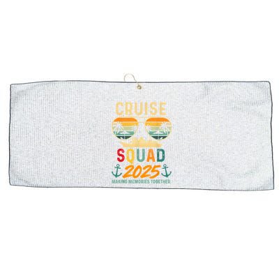 Cruise Squad 2025 Family Vacation Matching Group Summer Large Microfiber Waffle Golf Towel