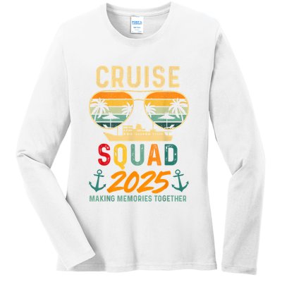 Cruise Squad 2025 Family Vacation Matching Group Summer Ladies Long Sleeve Shirt