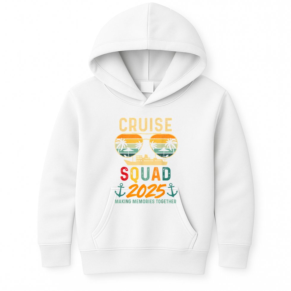 Cruise Squad 2025 Family Vacation Matching Group Summer Kids Hoodie
