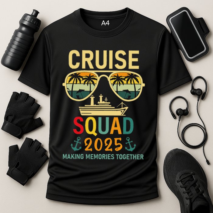 Cruise Squad 2025 Family Group Matching Summer Vacation Cooling Performance Crew T-Shirt