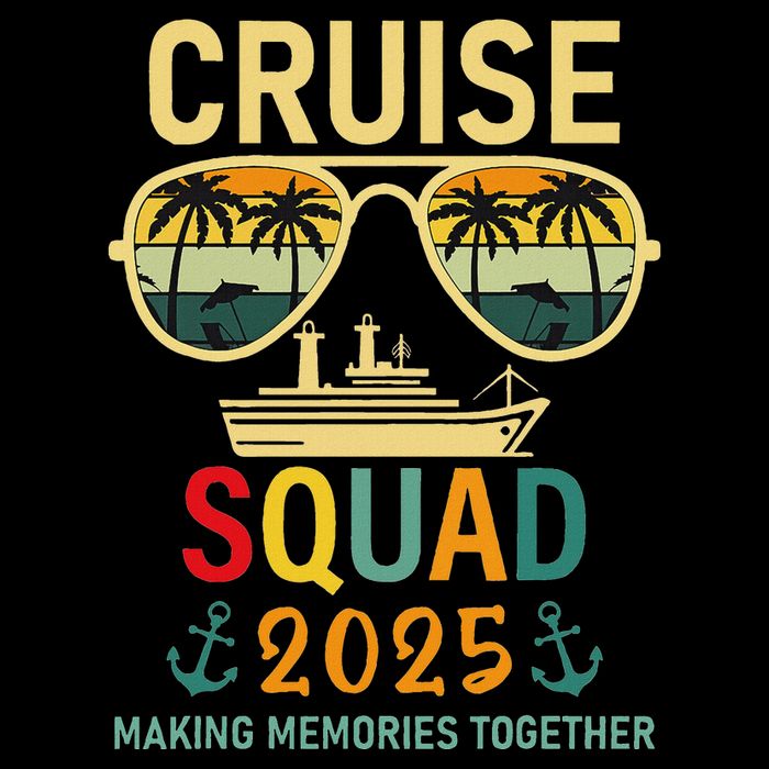 Cruise Squad 2025 Family Group Matching Summer Vacation Cooling Performance Crew T-Shirt