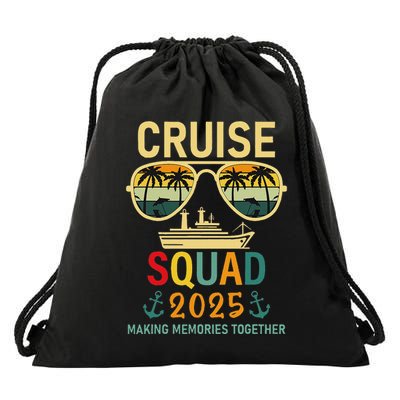 Cruise Squad 2025 Family Group Matching Summer Vacation Drawstring Bag