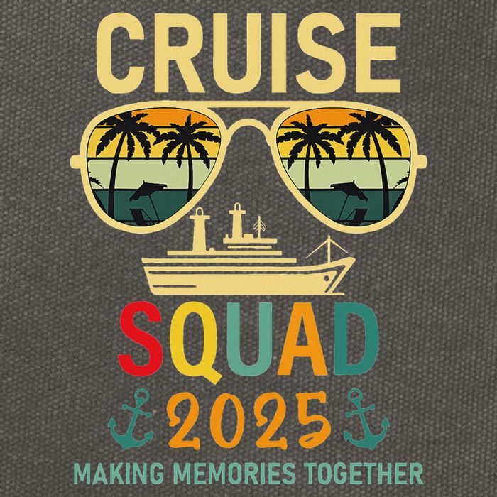 Cruise Squad 2025 Family Group Matching Summer Vacation Cotton Canvas Backpack