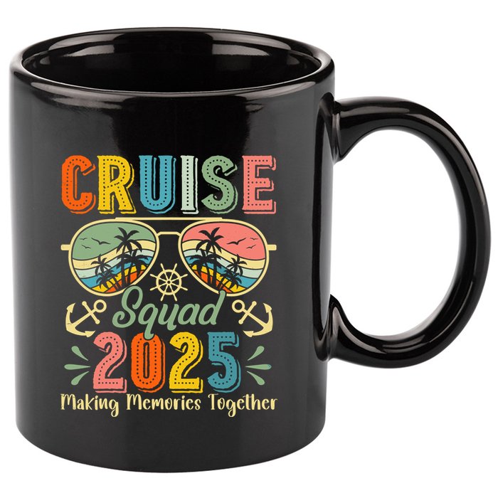 Cruise Squad 2025 Family Group Matching Summer Vacation 11oz C Handle Ceramic Mug