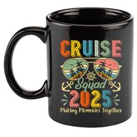 Cruise Squad 2025 Family Group Matching Summer Vacation 11oz C Handle Ceramic Mug