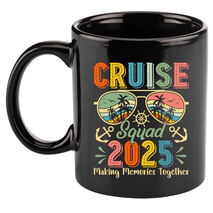 Cruise Squad 2025 Family Group Matching Summer Vacation 11oz C Handle Ceramic Mug