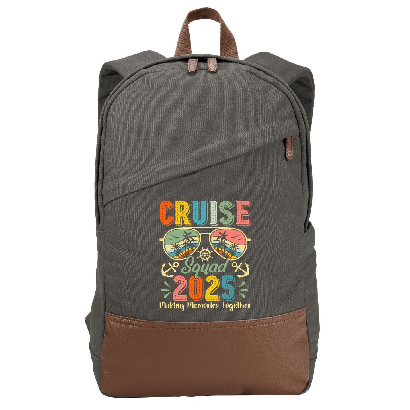 Cruise Squad 2025 Family Group Matching Summer Vacation Cotton Canvas Backpack