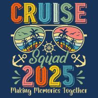 Cruise Squad 2025 Family Group Matching Summer Vacation Cooling Performance Crew T-Shirt