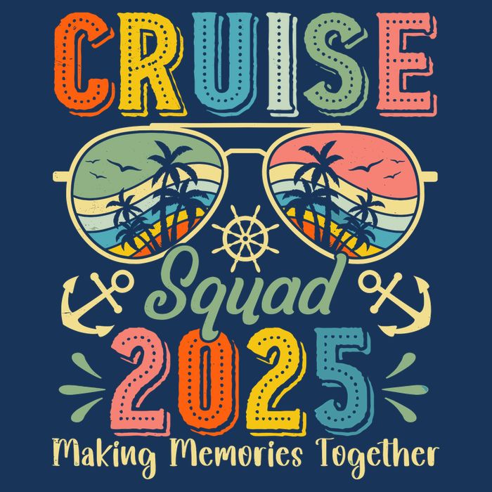 Cruise Squad 2025 Family Group Matching Summer Vacation Cooling Performance Crew T-Shirt