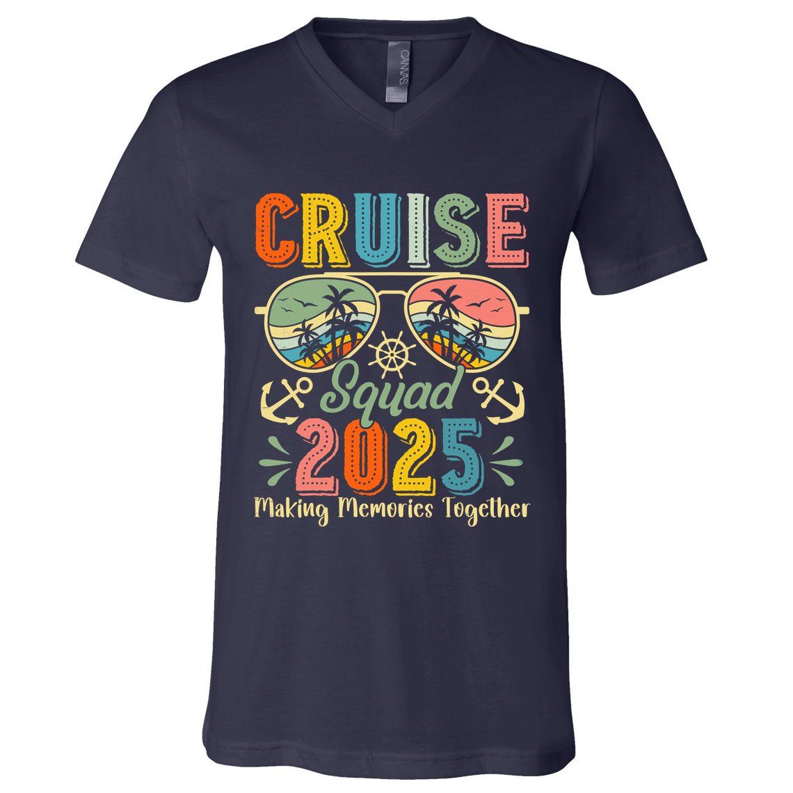 Cruise Squad 2025 Family Group Matching Summer Vacation V-Neck T-Shirt
