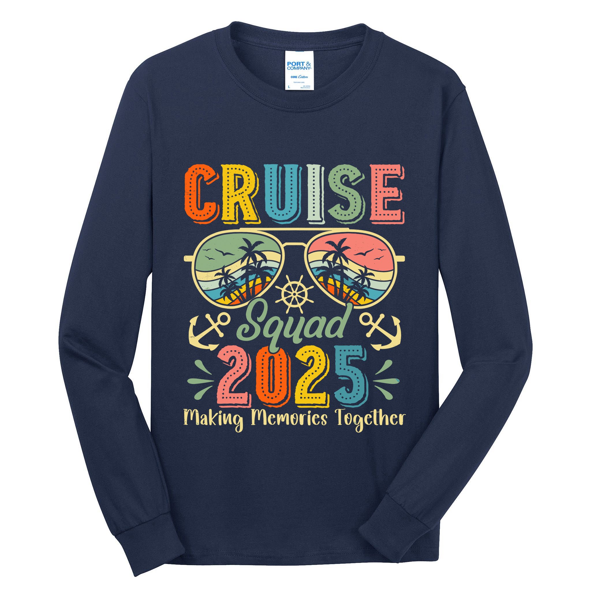 Cruise Squad 2025 Family Group Matching Summer Vacation Tall Long Sleeve T-Shirt