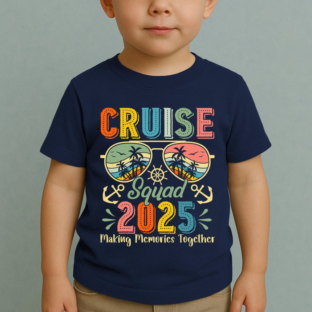 Cruise Squad 2025 Family Group Matching Summer Vacation Toddler T-Shirt