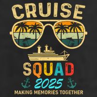 Cruise Squad 2025 Family Couple Matching Summer Vacation 7 Panel Mesh Trucker Snapback Hat
