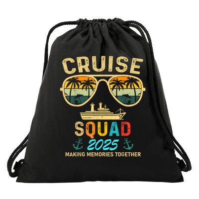 Cruise Squad 2025 Family Couple Matching Summer Vacation Drawstring Bag