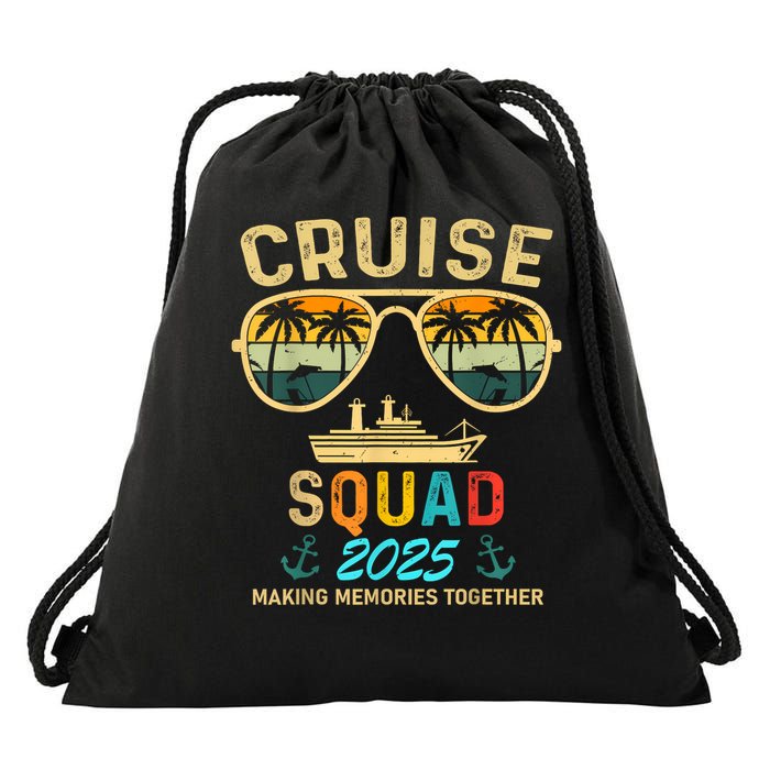 Cruise Squad 2025 Family Couple Matching Summer Vacation Drawstring Bag