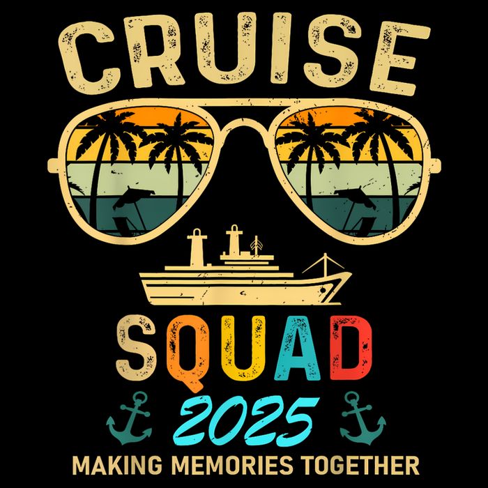 Cruise Squad 2025 Family Couple Matching Summer Vacation Drawstring Bag
