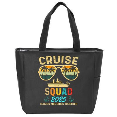 Cruise Squad 2025 Family Couple Matching Summer Vacation Zip Tote Bag