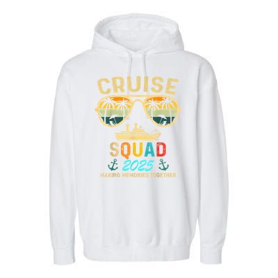 Cruise Squad 2025 Family Couple Matching Summer Vacation Garment-Dyed Fleece Hoodie