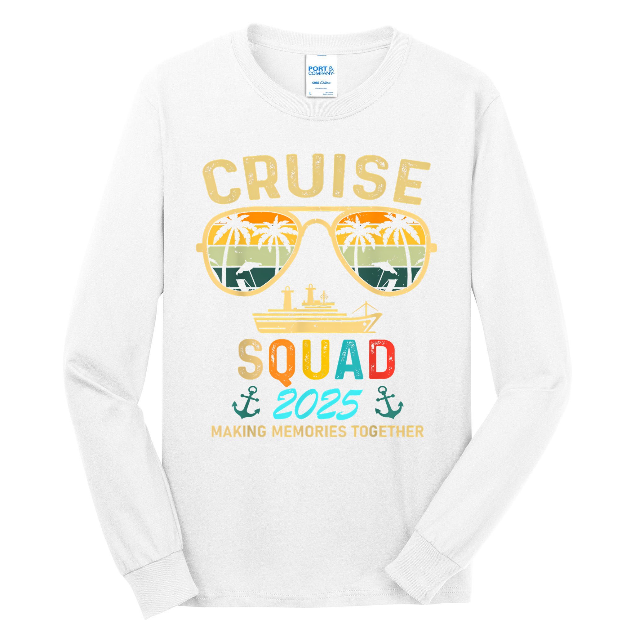 Cruise Squad 2025 Family Couple Matching Summer Vacation Tall Long Sleeve T-Shirt