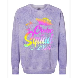 Cruise Squad 2024 Summer Vacation Matching Family Group Colorblast Crewneck Sweatshirt