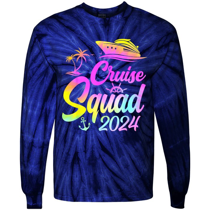 Cruise Squad 2024 Summer Vacation Matching Family Group Tie-Dye Long Sleeve Shirt