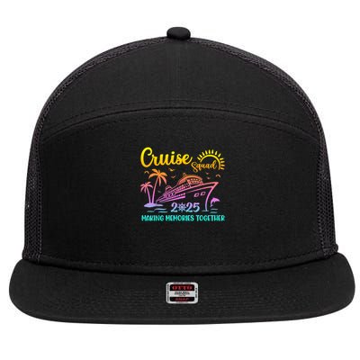 Cruise Squad 2025 Family Friends Vacation Matching Group 7 Panel Mesh Trucker Snapback Hat