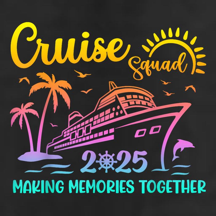 Cruise Squad 2025 Family Friends Vacation Matching Group 7 Panel Mesh Trucker Snapback Hat