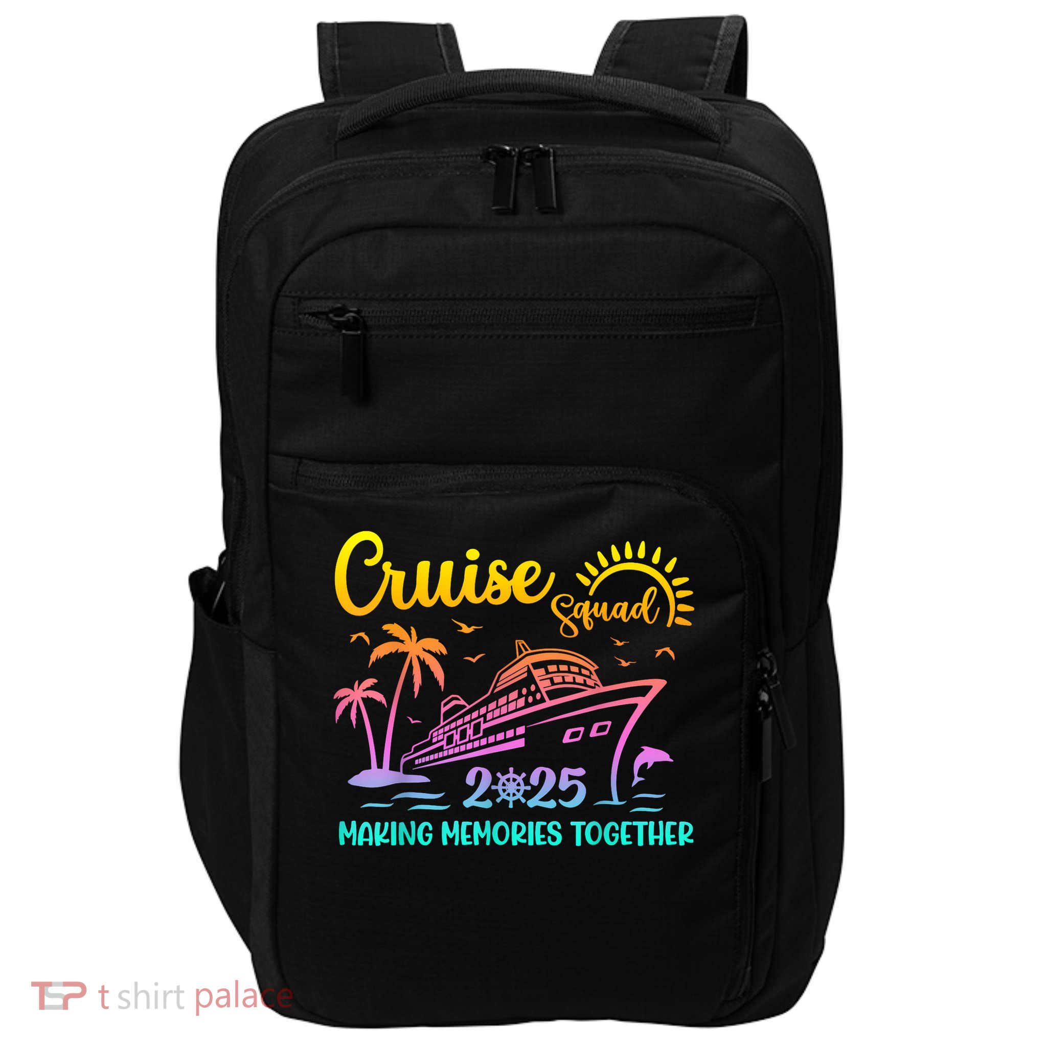 Cruise Squad 2025 Family Friends Vacation Matching Group Impact Tech Backpack