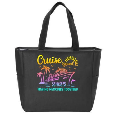 Cruise Squad 2025 Family Friends Vacation Matching Group Zip Tote Bag