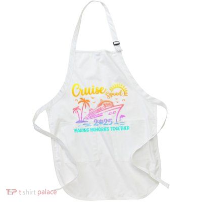 Cruise Squad 2025 Family Friends Vacation Matching Group Full-Length Apron With Pockets