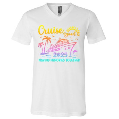 Cruise Squad 2025 Family Friends Vacation Matching Group V-Neck T-Shirt