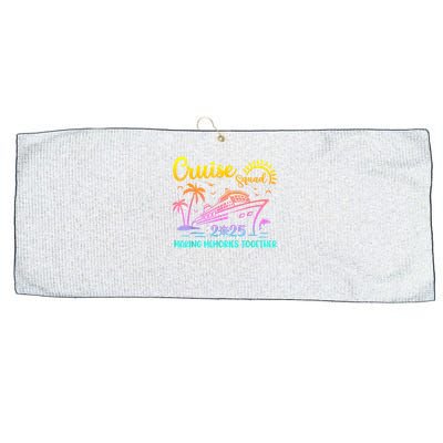 Cruise Squad 2025 Family Friends Vacation Matching Group Large Microfiber Waffle Golf Towel