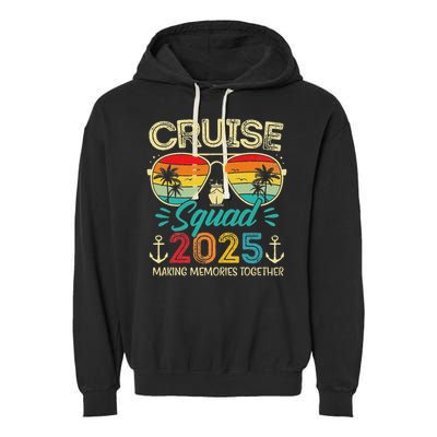Cruise Squad 2025 Family Group Matching Vacation Garment-Dyed Fleece Hoodie