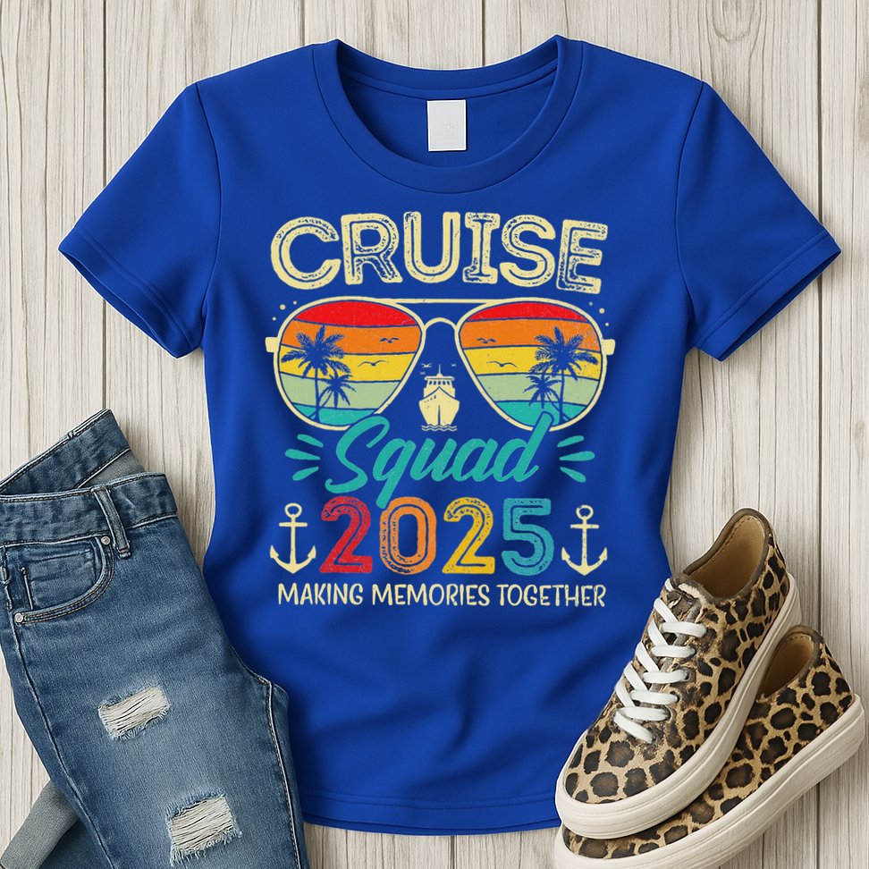 Cruise Squad 2025 Family Group Matching Vacation Womens T-Shirt