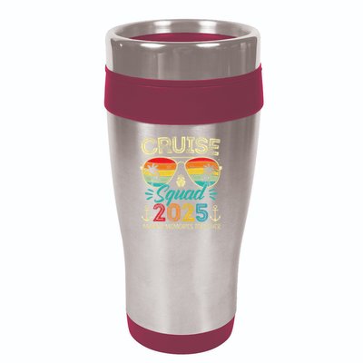 Cruise Squad 2025 Family Group Matching Vacation 16oz Travel Tumbler