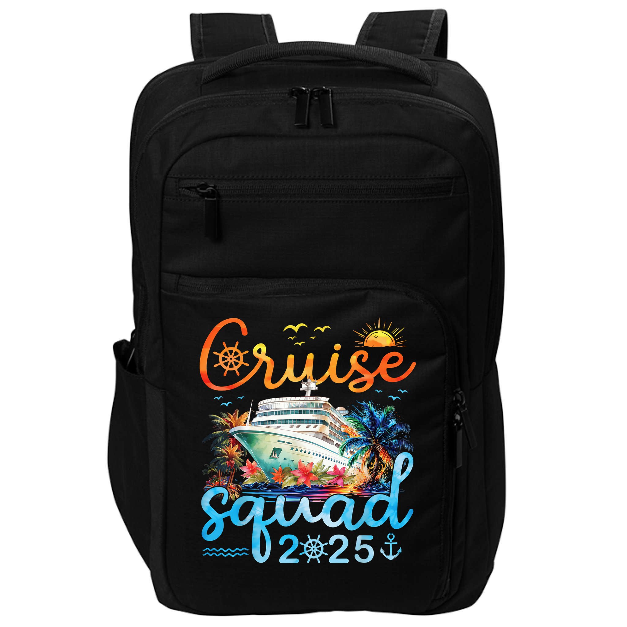 Cruise Squad 2025 Family Group Matching Cruising Vacation Impact Tech Backpack