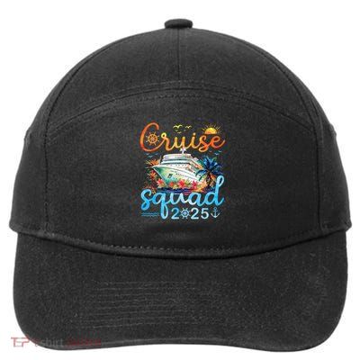 Cruise Squad 2025 Family Group Matching Cruising Vacation 7-Panel Snapback Hat
