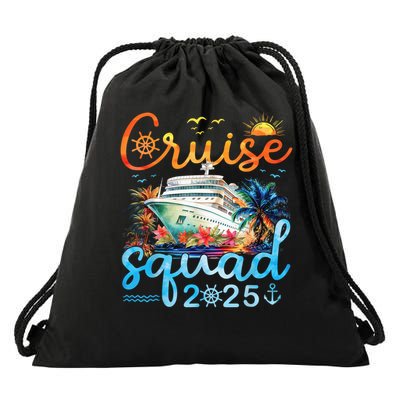 Cruise Squad 2025 Family Group Matching Cruising Vacation Drawstring Bag