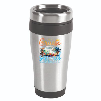 Cruise Squad 2025 Family Group Matching Cruising Vacation 16oz Travel Tumbler